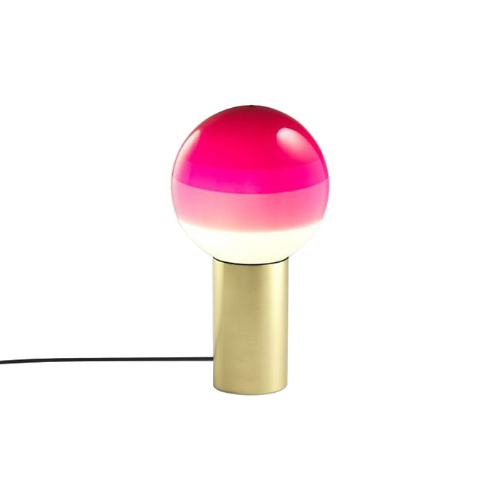 Dipping Light LED Table Lamp in Pink/Brushed Brass/Small.