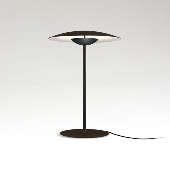 Ginger LED Table Lamp in Wenge/White/Small.
