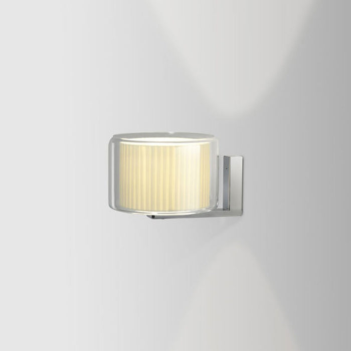Mercer Wall Light in Pleated White Cotton.