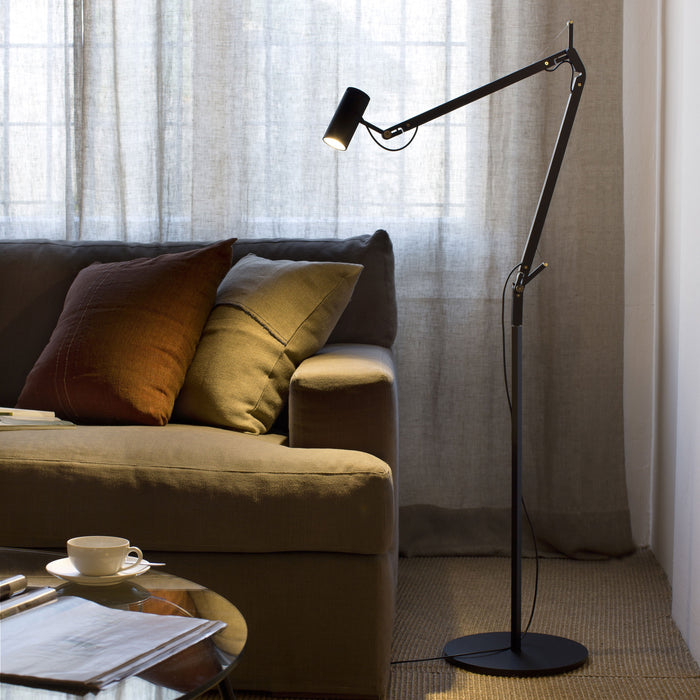 Polo LED Floor Lamp in living room.