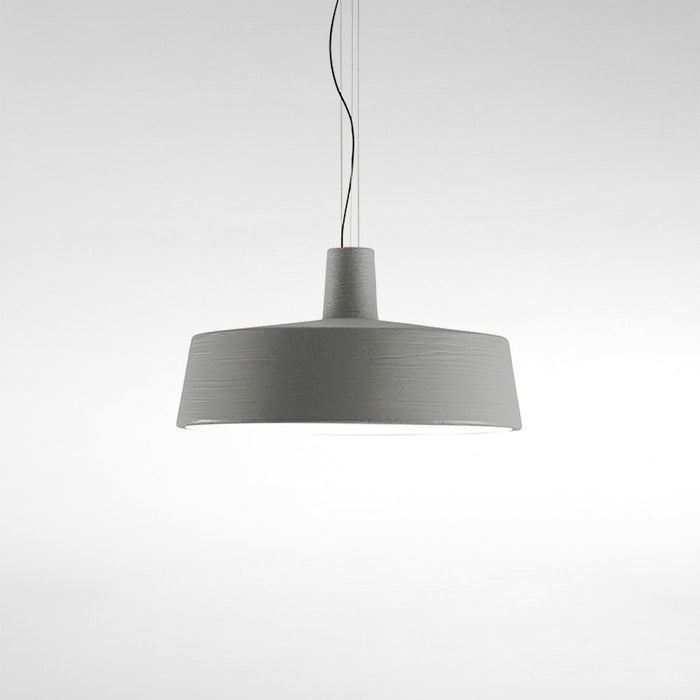 Soho LED Pendant Light in Stone Grey/Medium.