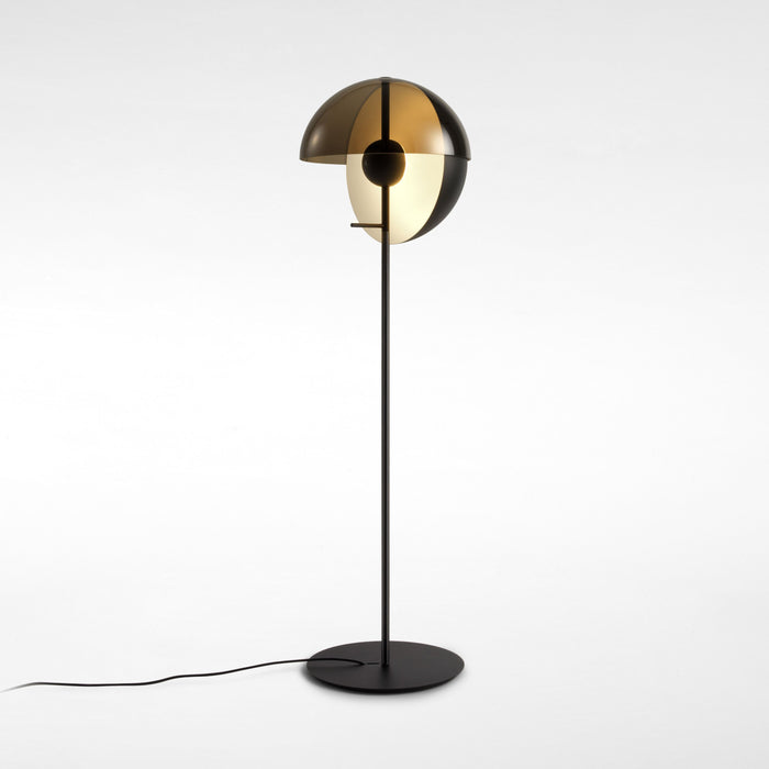 Theia P LED Floor Lamp in Black.