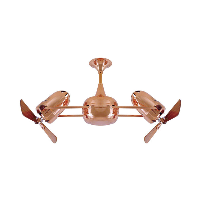 Duplo-Dinamico Ceiling Fan in Polished Copper (Wood)