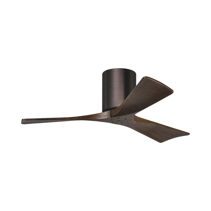 Irene IR3H Indoor / Outdoor Ceiling Fan in Brushed Bronze/Walnut (42-Inch).