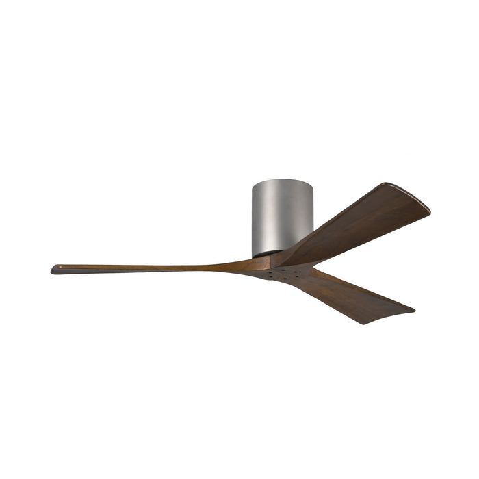 Irene IR3H Indoor / Outdoor Ceiling Fan in Brushed Nickel/Walnut (52-Inch).