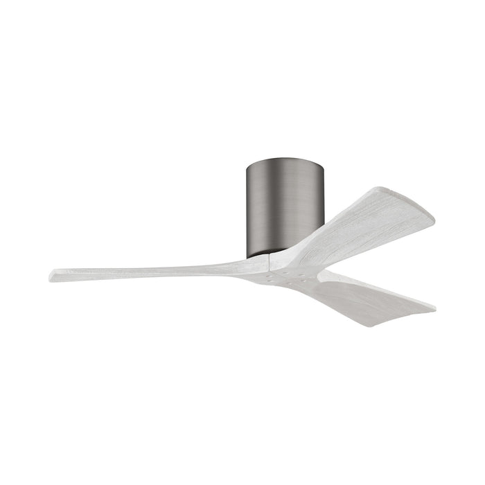 Irene IR3H Indoor / Outdoor Ceiling Fan in Brushed Pewter/Matte White (42-Inch).