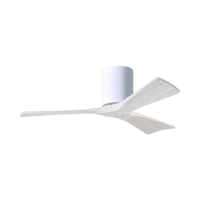 Irene IR3H Indoor / Outdoor Flush Mount Ceiling Fan in Gloss White/Matte White (42-Inch).