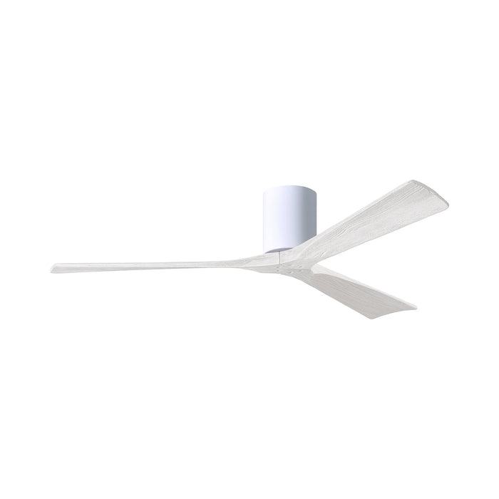 Irene IR3H Indoor / Outdoor Flush Mount Ceiling Fan in Gloss White/Matte White (60-Inch).
