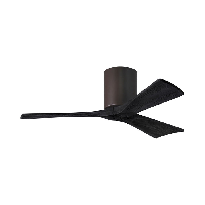 Irene IR3H Indoor / Outdoor Flush Mount Ceiling Fan in Textured Bronze/Matte Black (42-Inch).