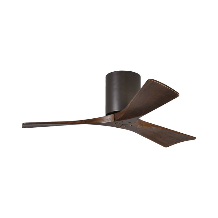Irene IR3H Indoor / Outdoor Flush Mount Ceiling Fan in Textured Bronze/Walnut (42-Inch).