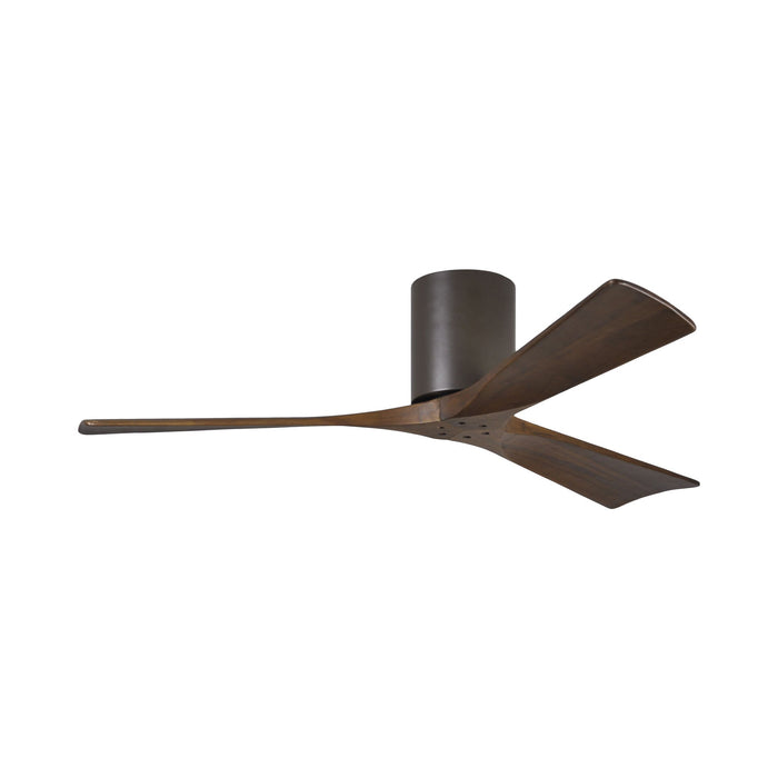 Irene IR3H Indoor / Outdoor Flush Mount Ceiling Fan in Textured Bronze/Walnut (52-Inch).