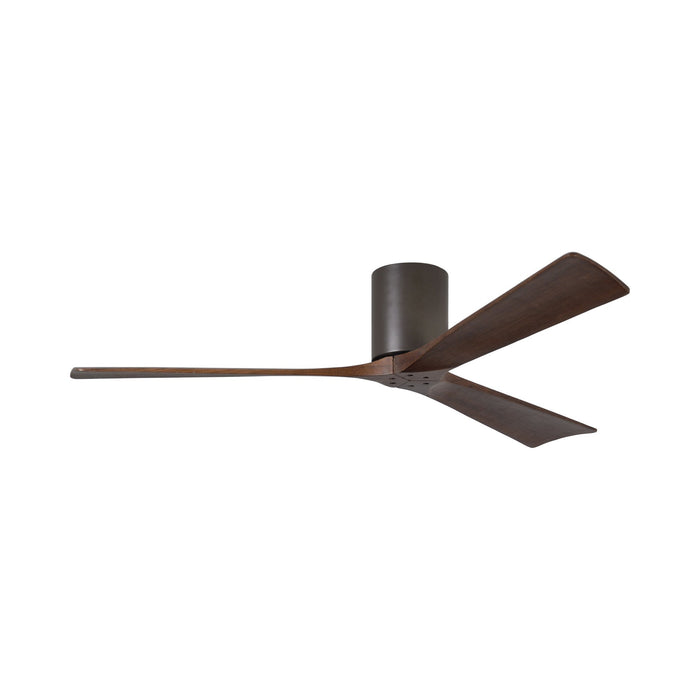 Irene IR3H Indoor / Outdoor Flush Mount Ceiling Fan in Textured Bronze/Walnut (60-Inch).
