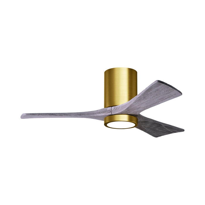 Irene IR3HLK LED Flush Mount Ceiling Fan in Brushed Brass/Barn Wood (42-Inch).