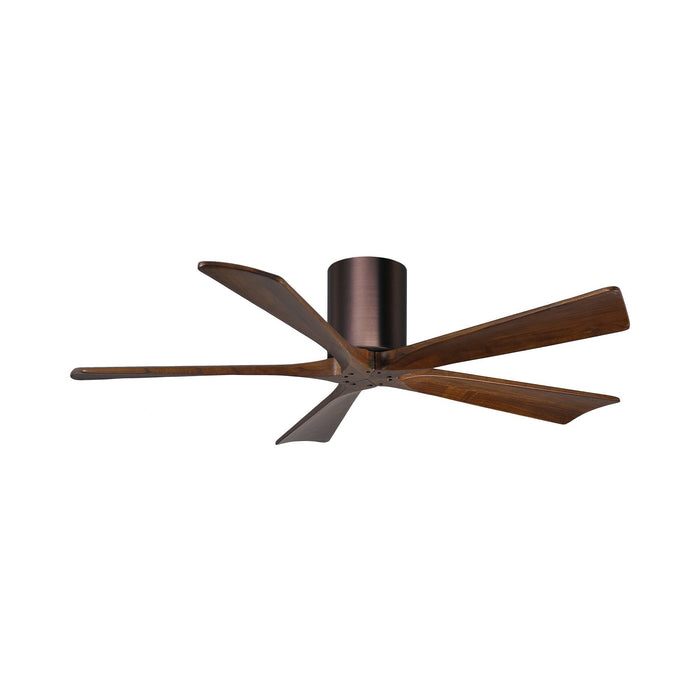 Irene IR5H Indoor / Outdoor Ceiling Fan in Brushed Bronze/Walnut (52-Inch).