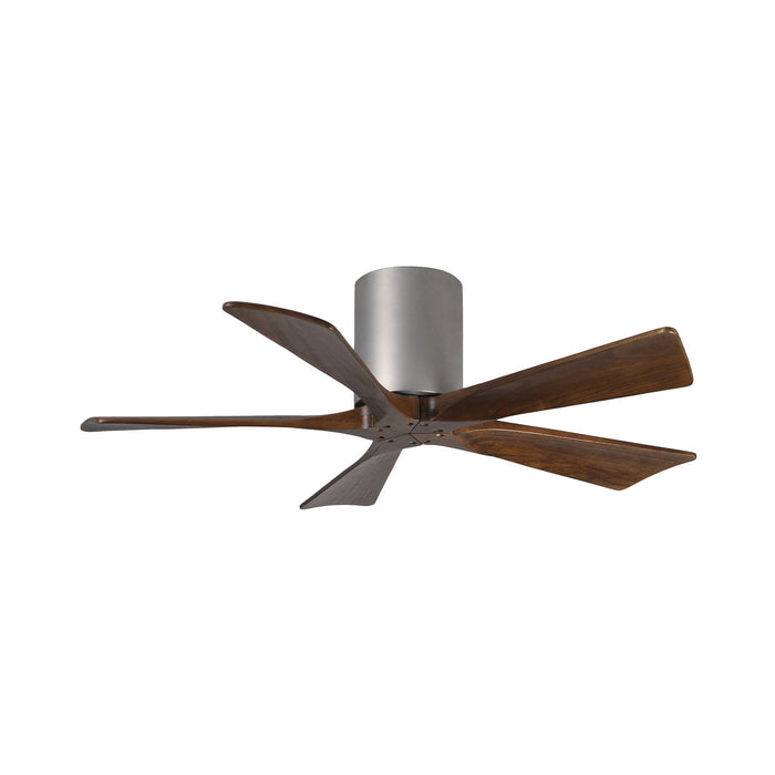 Irene IR5H Indoor / Outdoor Ceiling Fan in Brushed Nickel/Walnut (42-Inch).