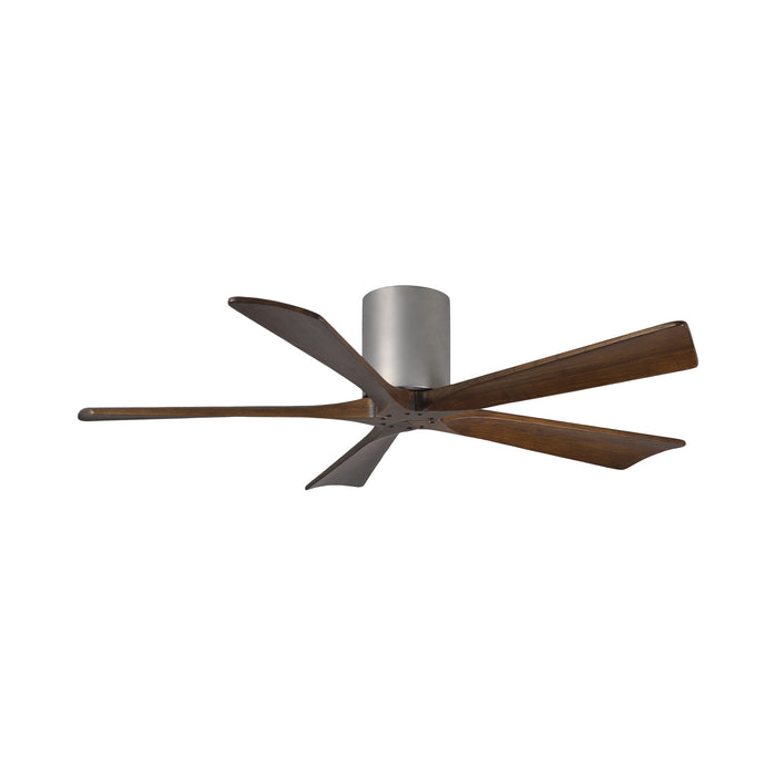 Irene IR5H Indoor / Outdoor Ceiling Fan in Brushed Nickel/Walnut (52-Inch).