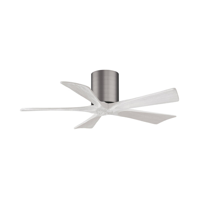 Irene IR5H Indoor / Outdoor Ceiling Fan in Brushed Pewter/Matte White (42-Inch).