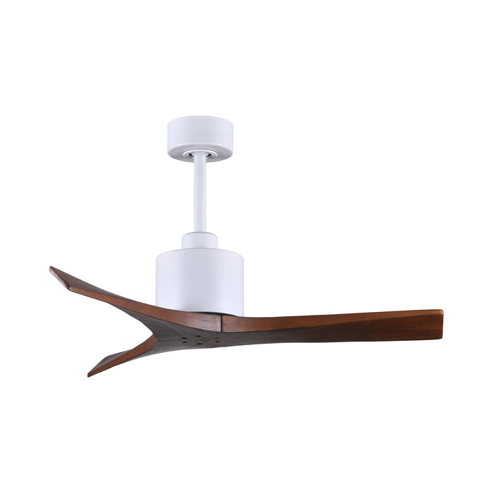 Mollywood Indoor / Outdoor Ceiling Fan in Matte White/Walnut (42-Inch).