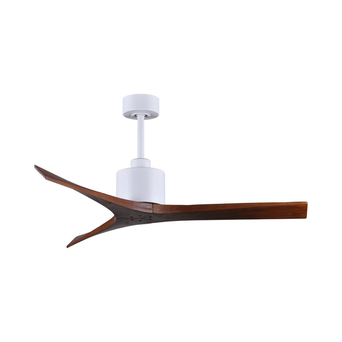 Mollywood Indoor / Outdoor Ceiling Fan in Matte White/Walnut (52-Inch).