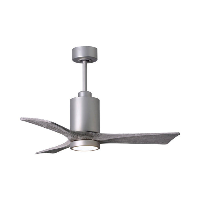 Patricia 3 Indoor / Outdoor LED Ceiling Fan in Brushed Nickel/Barnwood (42-Inch).