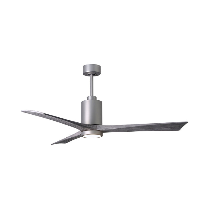 Patricia 3 Indoor / Outdoor LED Ceiling Fan in Brushed Nickel/Barnwood (60-Inch).