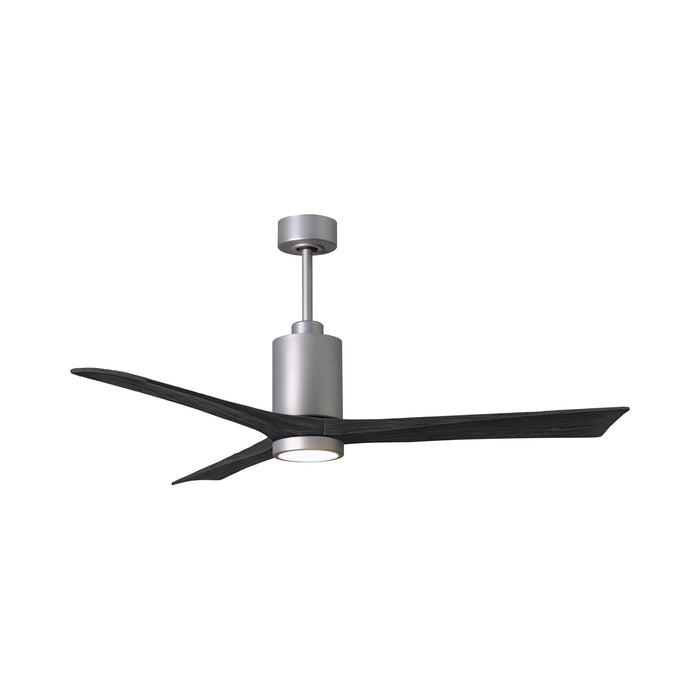 Patricia 3 Indoor / Outdoor LED Ceiling Fan in Brushed Nickel/Matte Black (60-Inch).
