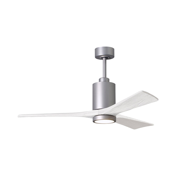 Patricia 3 Indoor / Outdoor LED Ceiling Fan in Brushed Nickel/Matte White (52-Inch).