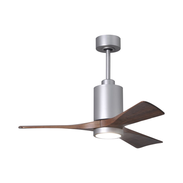 Patricia 3 Indoor / Outdoor LED Ceiling Fan in Brushed Nickel/Walnut (42-Inch).