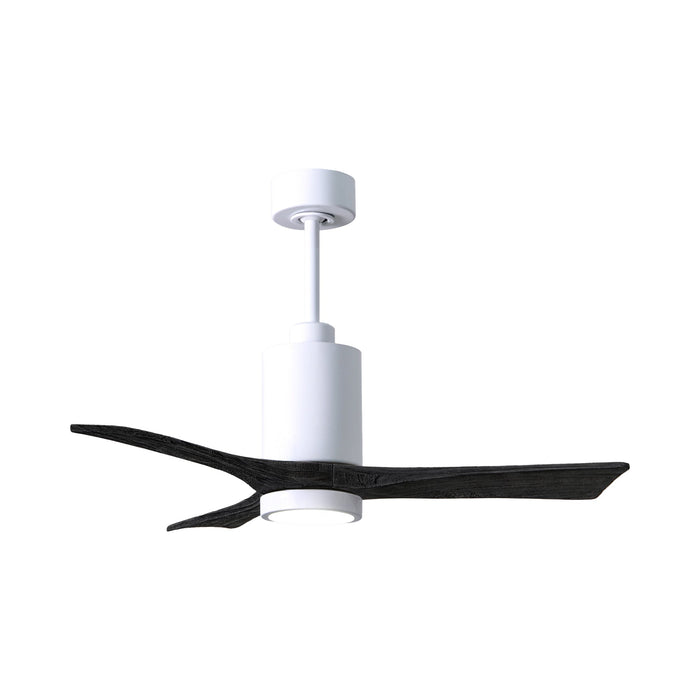 Patricia 3 Indoor / Outdoor LED Ceiling Fan in Gloss White/Matte Black (42-Inch).