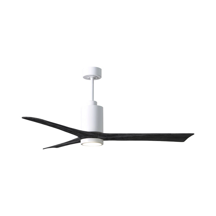 Patricia 3 Indoor / Outdoor LED Ceiling Fan in Gloss White/Matte Black (60-Inch).