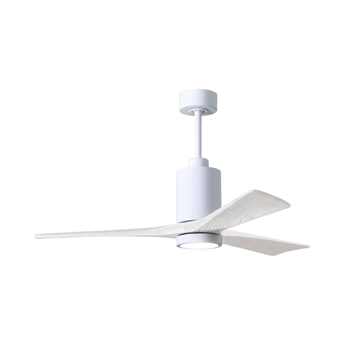 Patricia 3 Indoor / Outdoor LED Ceiling Fan in Gloss White/Matte White (52-Inch).