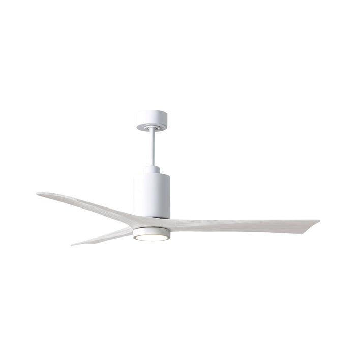 Patricia 3 Indoor / Outdoor LED Ceiling Fan in Gloss White/Matte White (60-Inch).