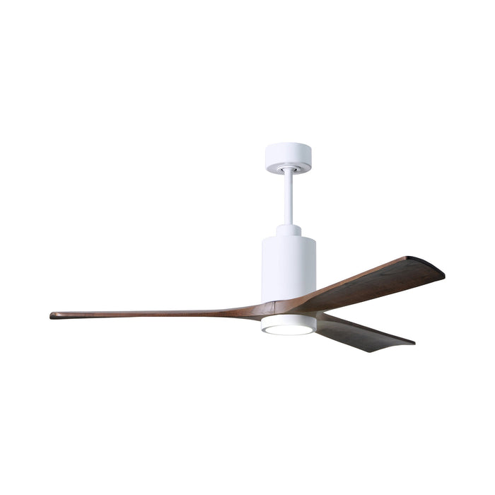Patricia 3 Indoor / Outdoor LED Ceiling Fan in Gloss White/Walnut (60-Inch).