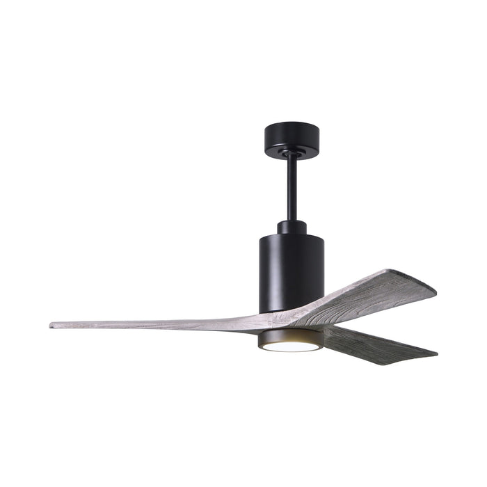 Patricia 3 Indoor / Outdoor LED Ceiling Fan in Matte Black/Barnwood (52-Inch).