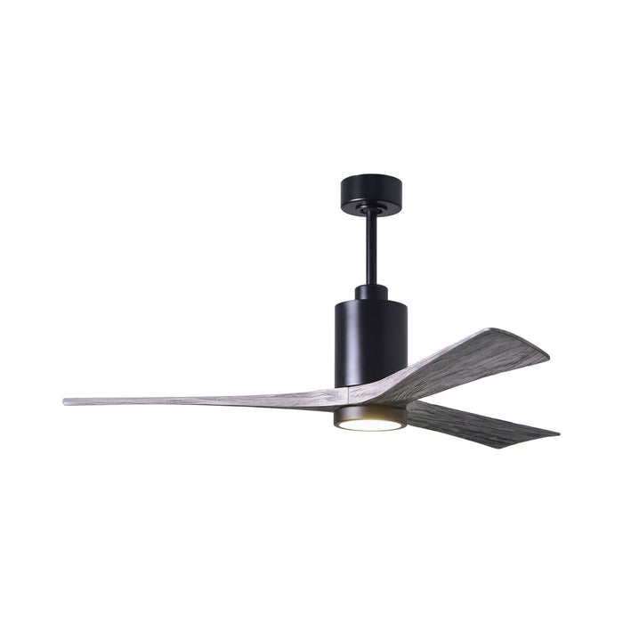 Patricia 3 Indoor / Outdoor LED Ceiling Fan in Matte Black/Barnwood (60-Inch).