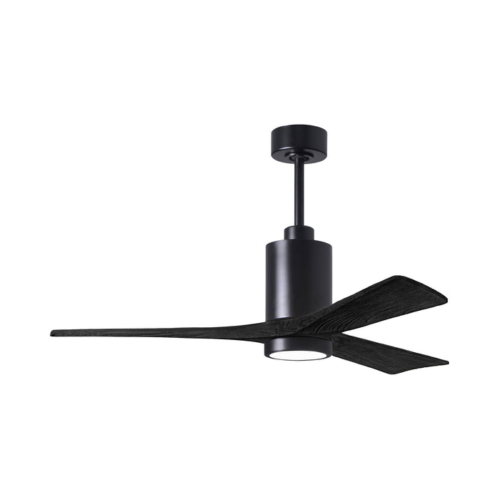 Patricia 3 Indoor / Outdoor LED Ceiling Fan in Matte Black/Matte Black (52-Inch).