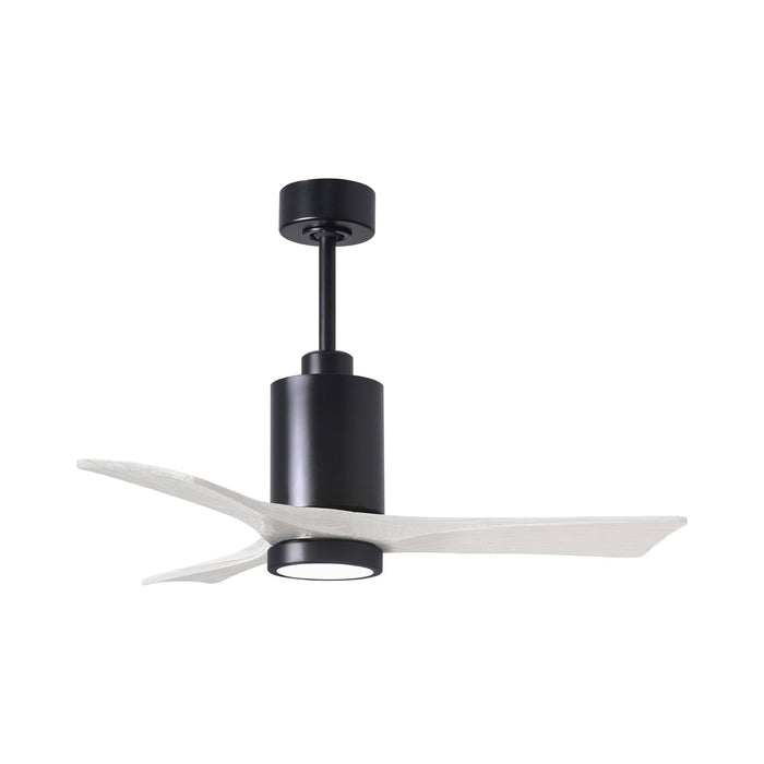 Patricia 3 Indoor / Outdoor LED Ceiling Fan in Matte Black/Matte White (42-Inch).