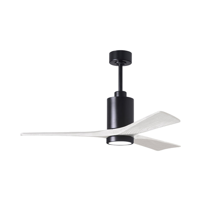 Patricia 3 Indoor / Outdoor LED Ceiling Fan in Matte Black/Matte White (52-Inch).