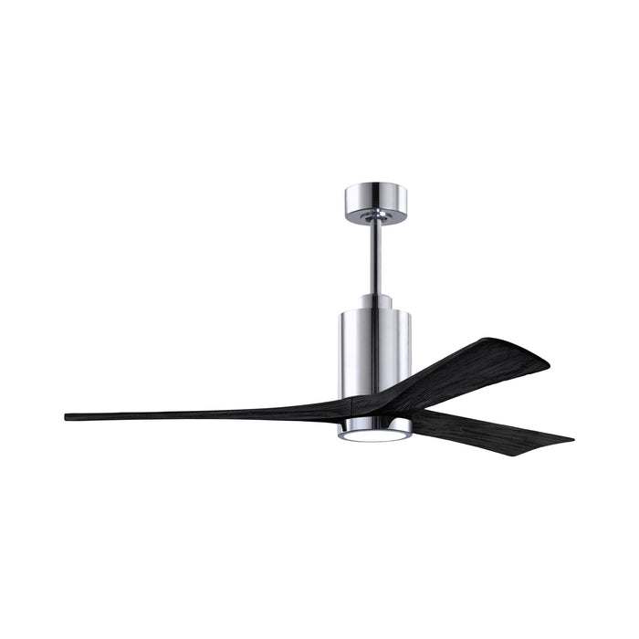 Patricia 3 Indoor / Outdoor LED Ceiling Fan in Polished Chrome/Matte Black (60-Inch).