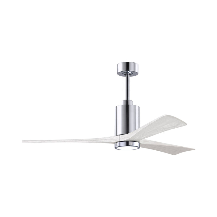 Patricia 3 Indoor / Outdoor LED Ceiling Fan in Polished Chrome/Matte White (60-Inch).