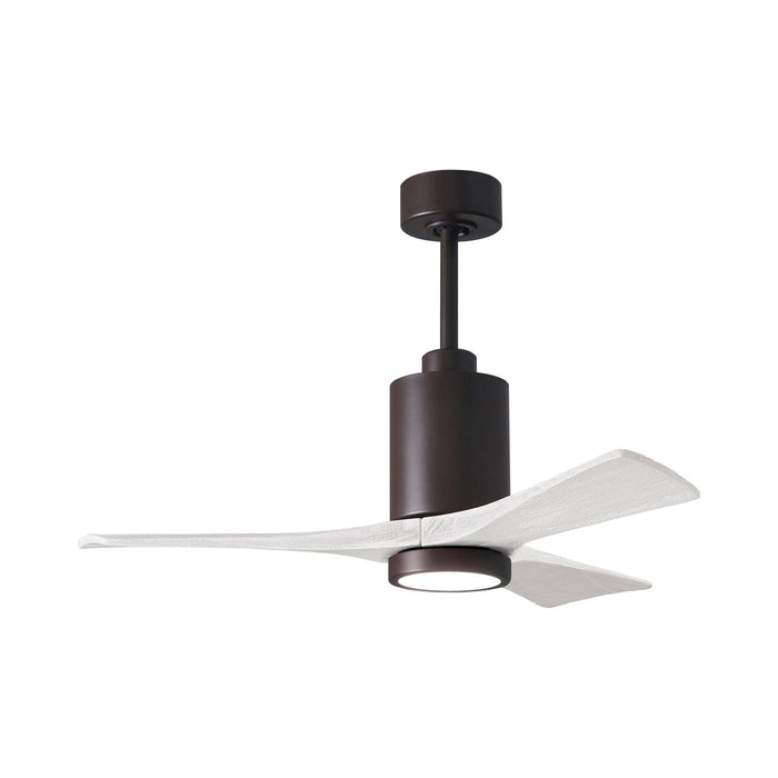 Patricia 3 Indoor / Outdoor LED Ceiling Fan in Textured Bronze/Matte White (42-Inch).