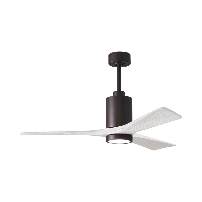 Patricia 3 Indoor / Outdoor LED Ceiling Fan in Textured Bronze/Matte White (52-Inch).