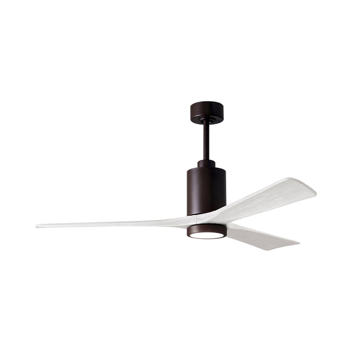 Patricia 3 Indoor / Outdoor LED Ceiling Fan in Textured Bronze/Matte White (60-Inch).