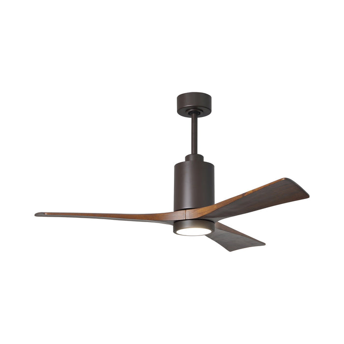 Patricia 3 Indoor / Outdoor LED Ceiling Fan in Textured Bronze/Walnut (52-Inch).