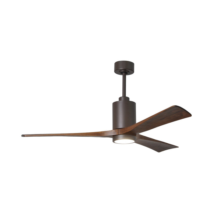 Patricia 3 Indoor / Outdoor LED Ceiling Fan in Textured Bronze/Walnut (60-Inch).