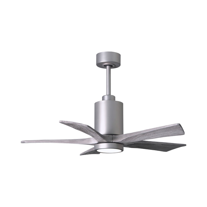 Patricia 5 Indoor / Outdoor LED Ceiling Fan in Brushed Nickel/Barnwood (42-Inch).