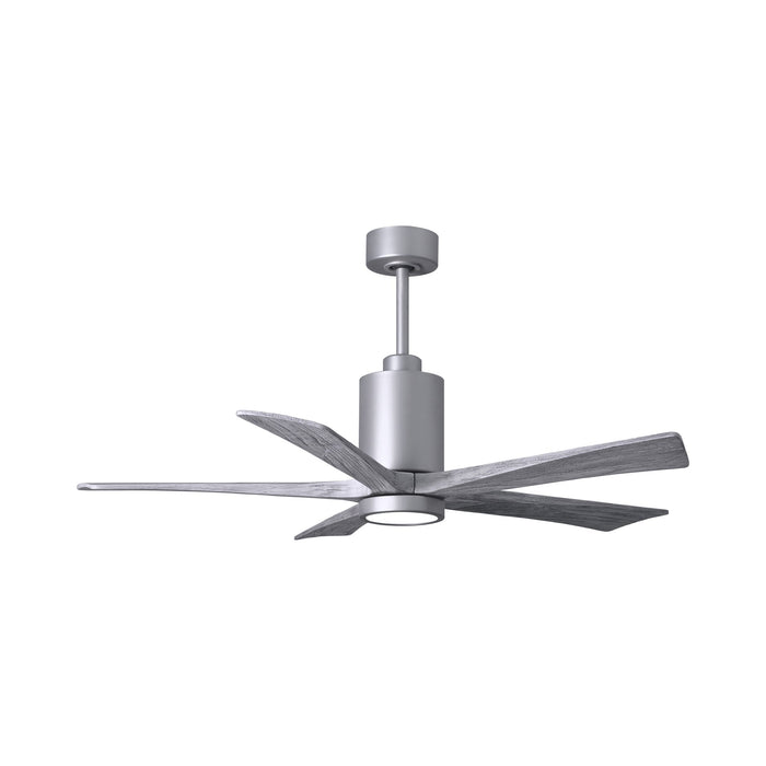 Patricia 5 Indoor / Outdoor LED Ceiling Fan in Brushed Nickel/Barnwood (52-Inch).