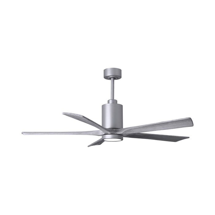 Patricia 5 Indoor / Outdoor LED Ceiling Fan in Brushed Nickel/Barnwood (60-Inch).