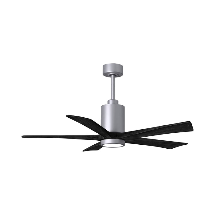 Patricia 5 Indoor / Outdoor LED Ceiling Fan in Brushed Nickel/Matte Black (52-Inch).