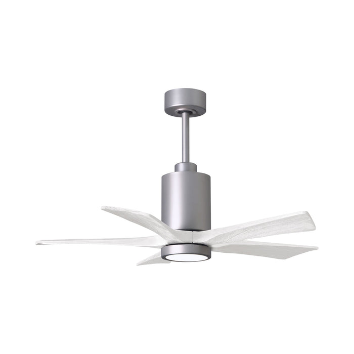 Patricia 5 Indoor / Outdoor LED Ceiling Fan in Brushed Nickel/Matte White (42-Inch).